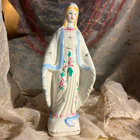 Accents Porcelain Statue Of Mary Mini Statue Of The Blessed Mother Of
